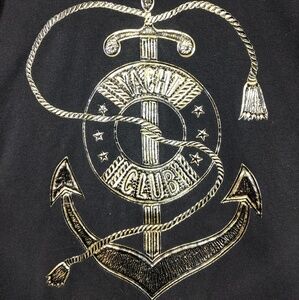 Vintage 80's Gold Glam Nautical Shirt